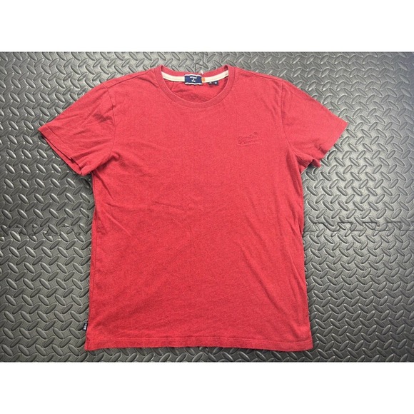 Superdry Shirt Adult Extra Large Red Logo Short Sleeve Outdoor Tee Men's - Picture 1 of 12